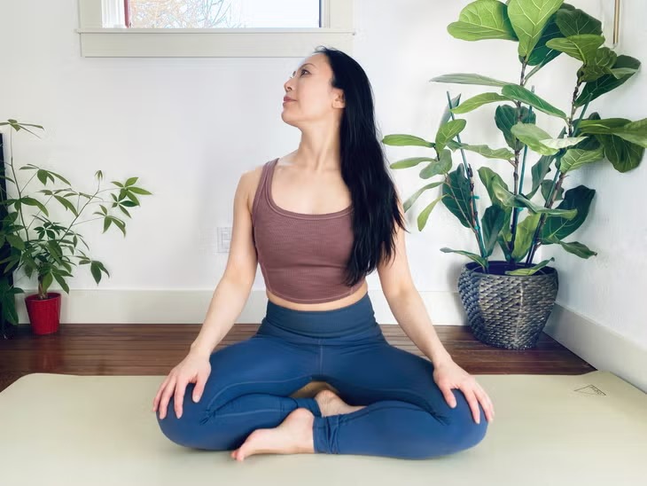 Head Tilted Up Yoga Asana