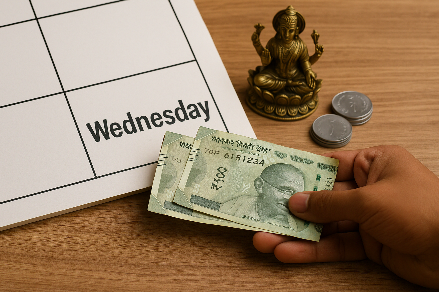 can i give money on wednesday